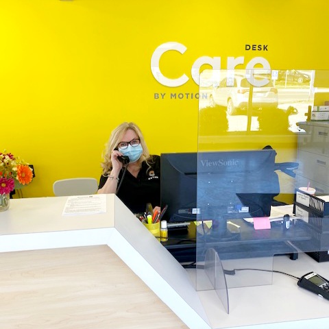 Peterborough care desk with team member