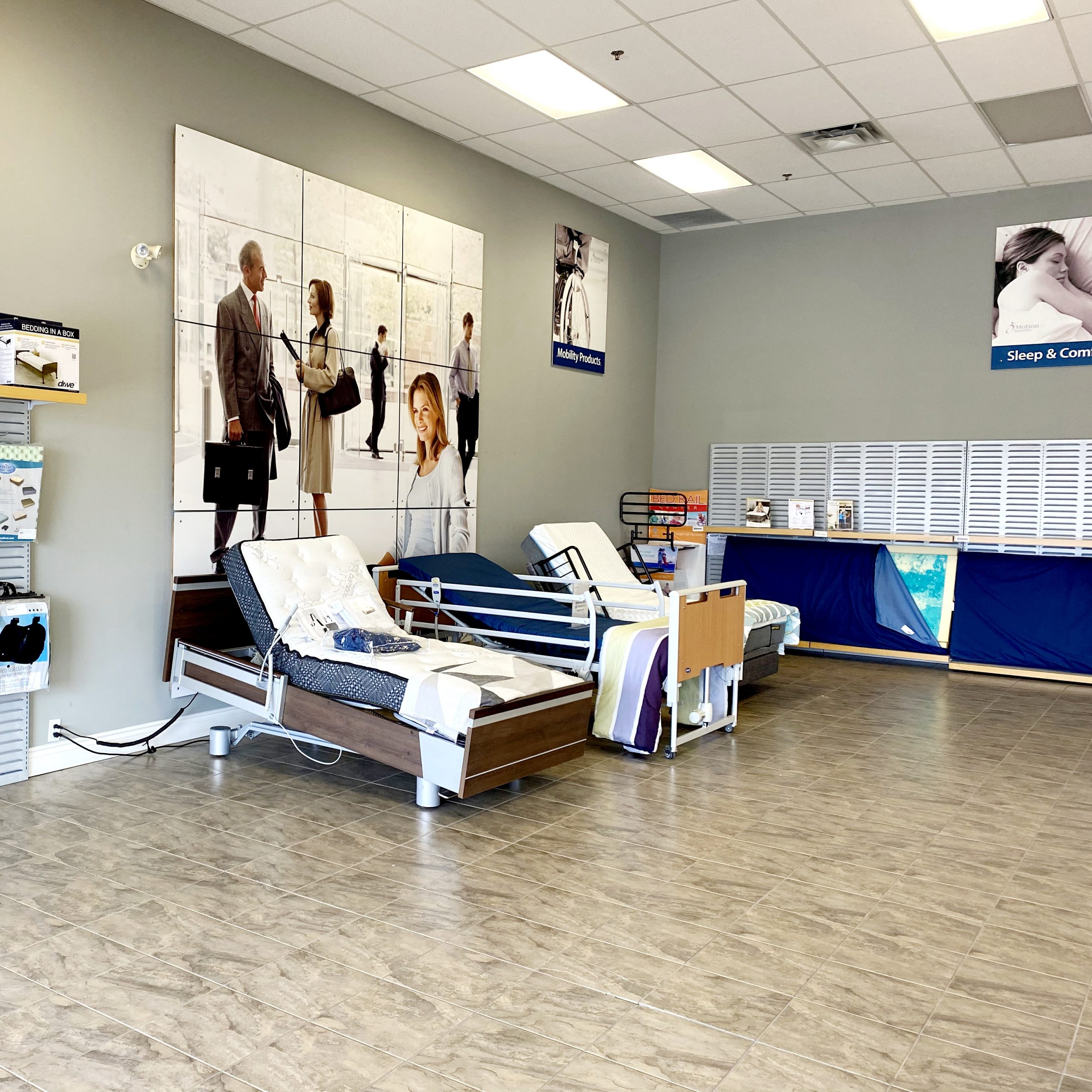 St. Catharines home care bed display in showroom