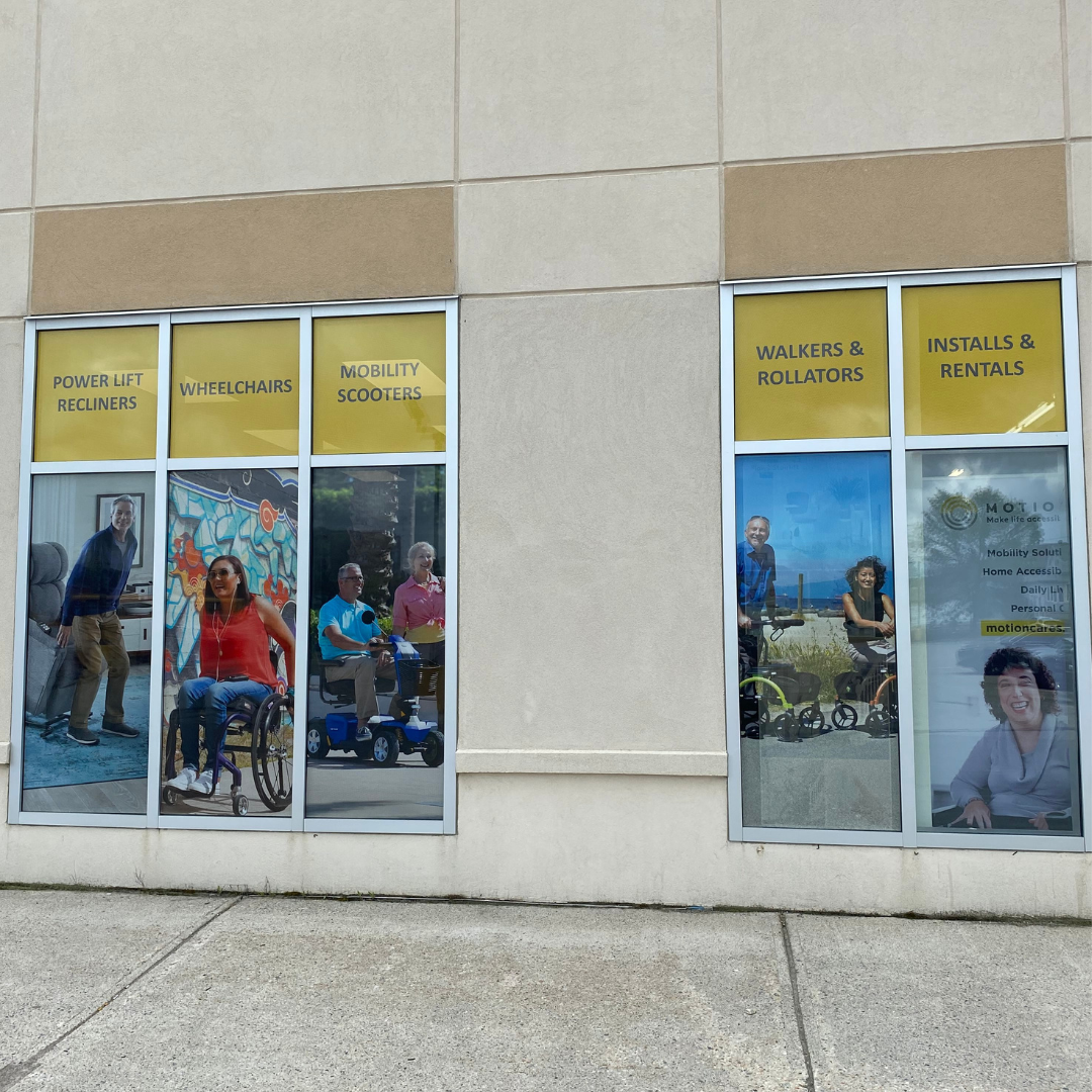 Timmins exterior window graphics.