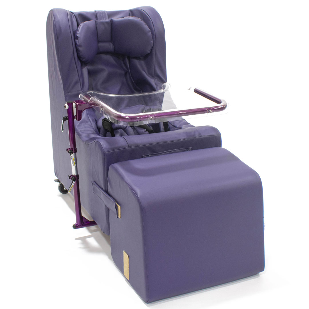 Purple roll'er chair